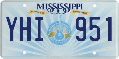 MS license plate YHI951