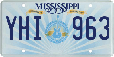 MS license plate YHI963