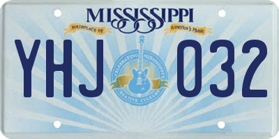 MS license plate YHJ032