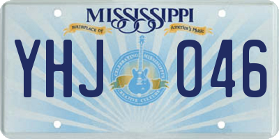 MS license plate YHJ046