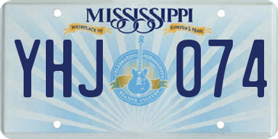 MS license plate YHJ074