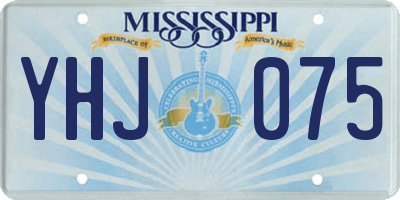 MS license plate YHJ075