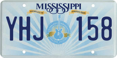 MS license plate YHJ158
