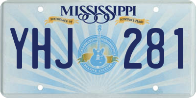 MS license plate YHJ281