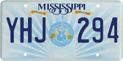 MS license plate YHJ294