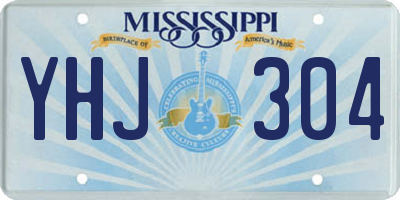 MS license plate YHJ304