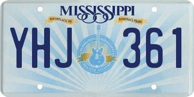 MS license plate YHJ361