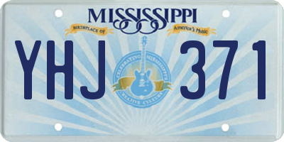 MS license plate YHJ371