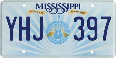 MS license plate YHJ397