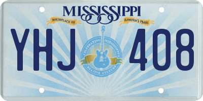 MS license plate YHJ408
