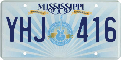 MS license plate YHJ416