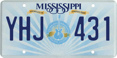 MS license plate YHJ431