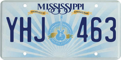 MS license plate YHJ463