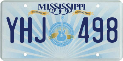 MS license plate YHJ498