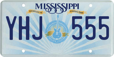 MS license plate YHJ555