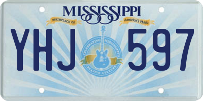 MS license plate YHJ597
