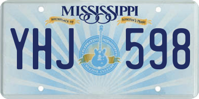 MS license plate YHJ598