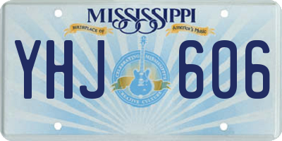 MS license plate YHJ606