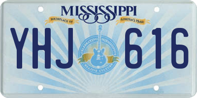 MS license plate YHJ616
