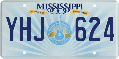 MS license plate YHJ624