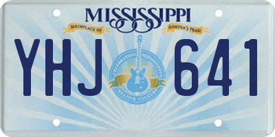 MS license plate YHJ641