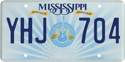 MS license plate YHJ704