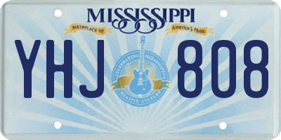 MS license plate YHJ808