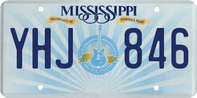 MS license plate YHJ846