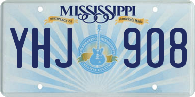 MS license plate YHJ908