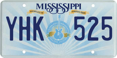 MS license plate YHK525