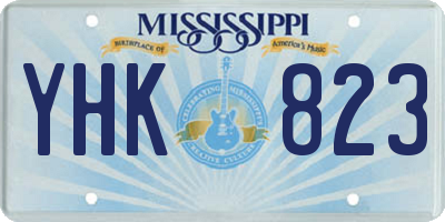 MS license plate YHK823