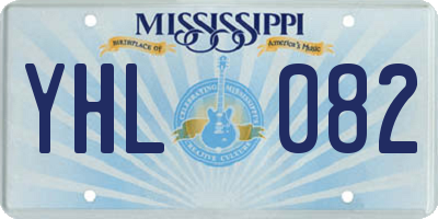 MS license plate YHL082