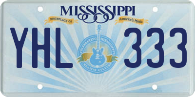 MS license plate YHL333