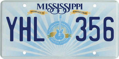 MS license plate YHL356