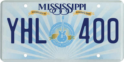 MS license plate YHL400