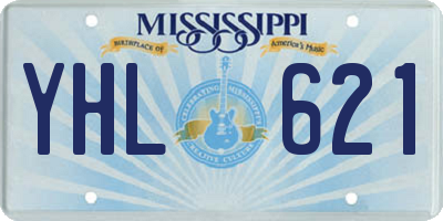 MS license plate YHL621