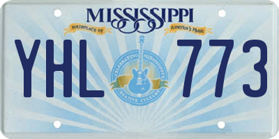 MS license plate YHL773