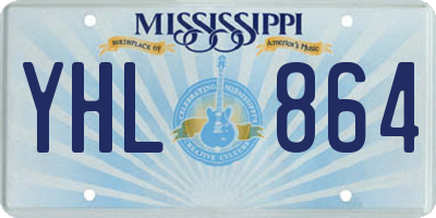 MS license plate YHL864