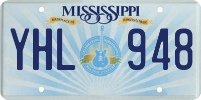 MS license plate YHL948