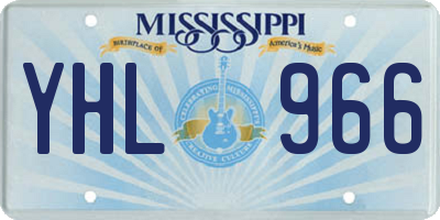 MS license plate YHL966