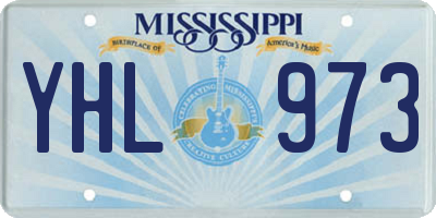 MS license plate YHL973