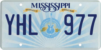 MS license plate YHL977