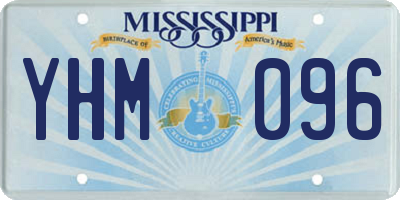 MS license plate YHM096