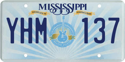 MS license plate YHM137
