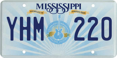 MS license plate YHM220