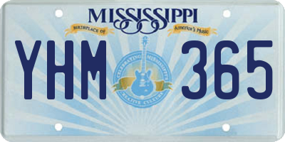 MS license plate YHM365