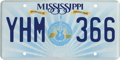 MS license plate YHM366