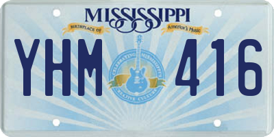 MS license plate YHM416