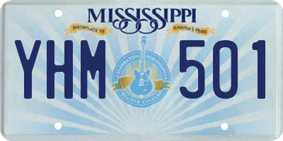 MS license plate YHM501