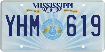 MS license plate YHM619